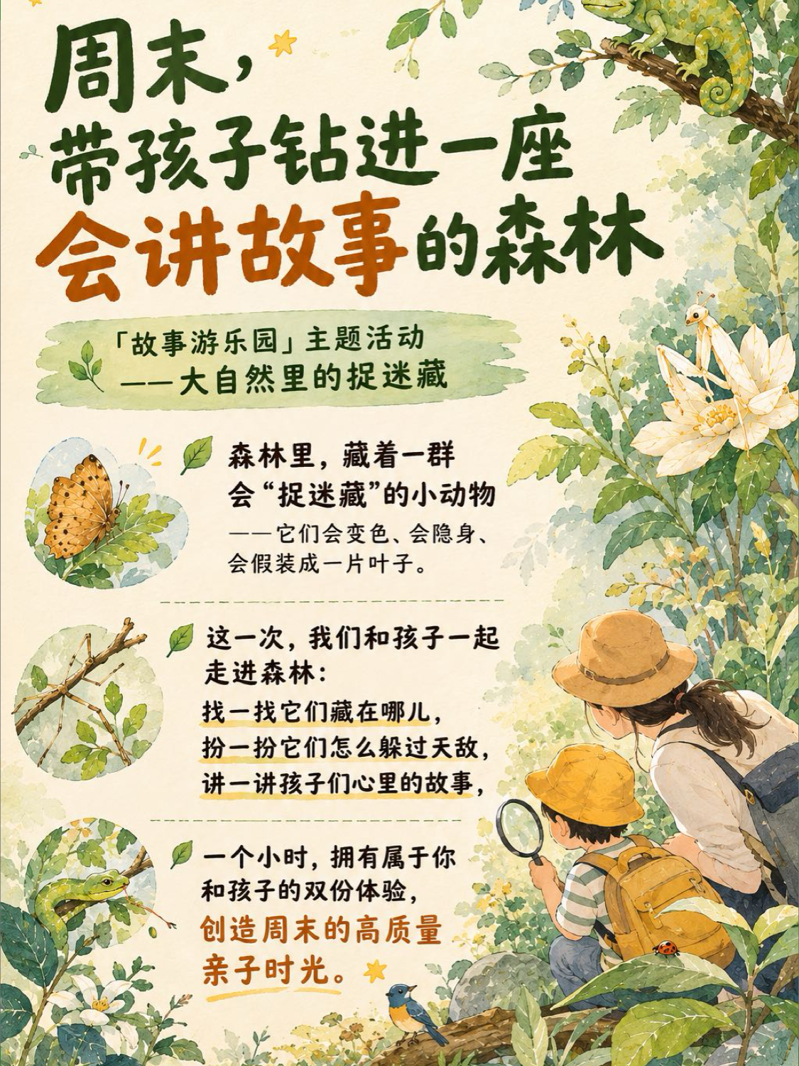 故事游乐园亲子活动海报